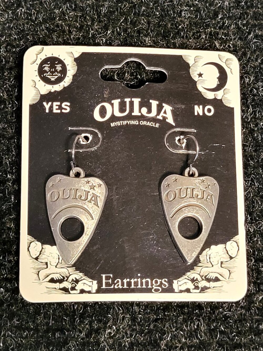⚡3/$20⚡OUIJA Mystifying Oracle Silver Ouija Board Earrings